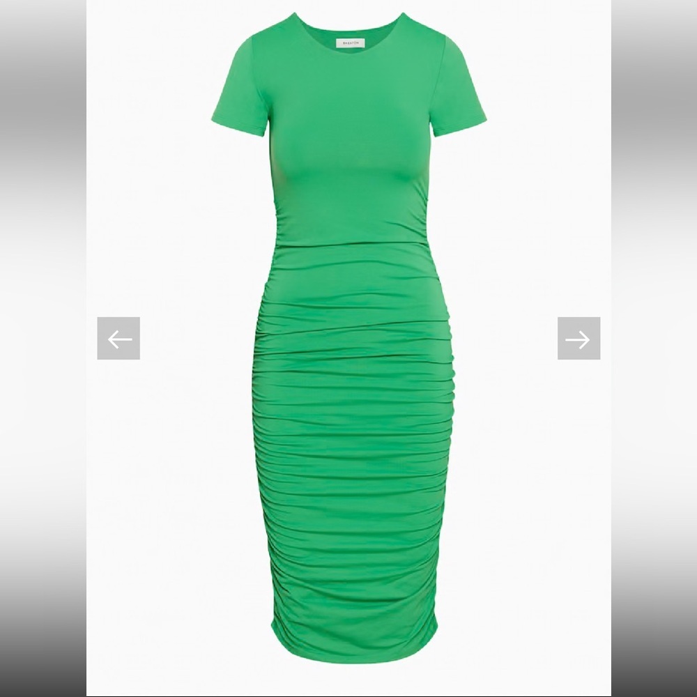 Aritzia Babaton Contour Ruched Midi Dress, new without tags